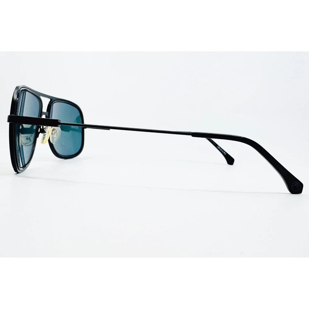 Unbranded Aviator Sunglasses Mens Black Pink Mirrored Lens Navigator Sunglasses